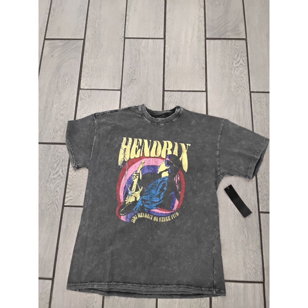 Prince Peter Jimi Hendrix On Stage 1970 Mineral Wash Graphic T-Shirt Small NEW